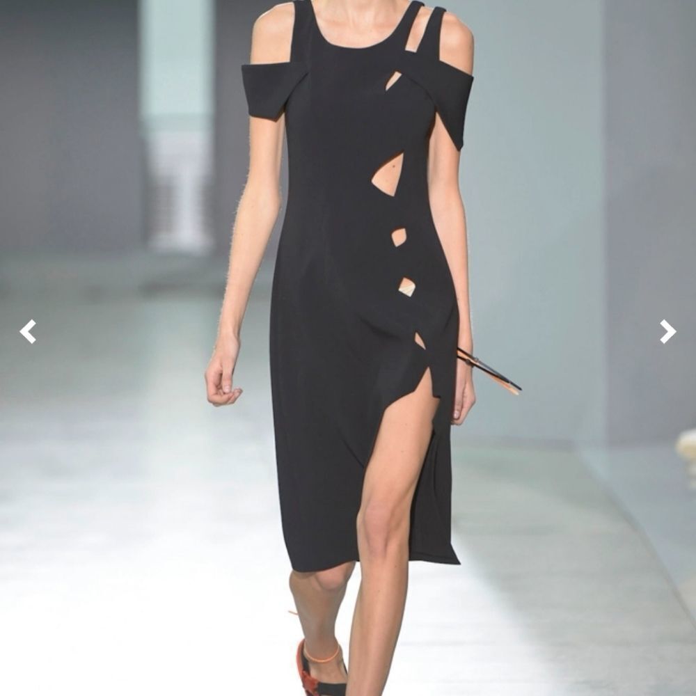 NWT Christopher kane Round Neck Cracked Seam Dress.